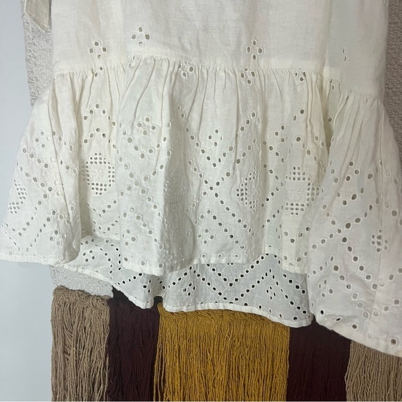 Madewell Rosalie Tie-Strap Top in Geo Eyelet - Picture 4 of 7